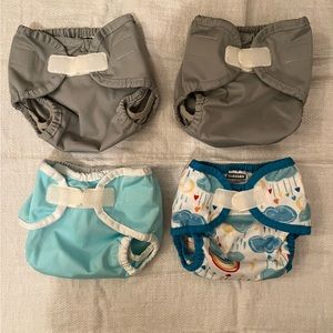 XS Thirsties Diaper Cover Hook and Loop (Bundle of 4)